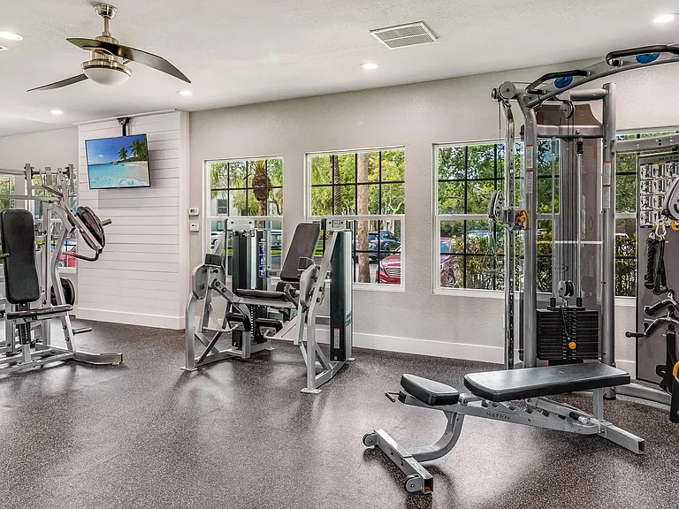 Our fitness center also offers top-notch weight training equipment for a comprehensive full-body workout.