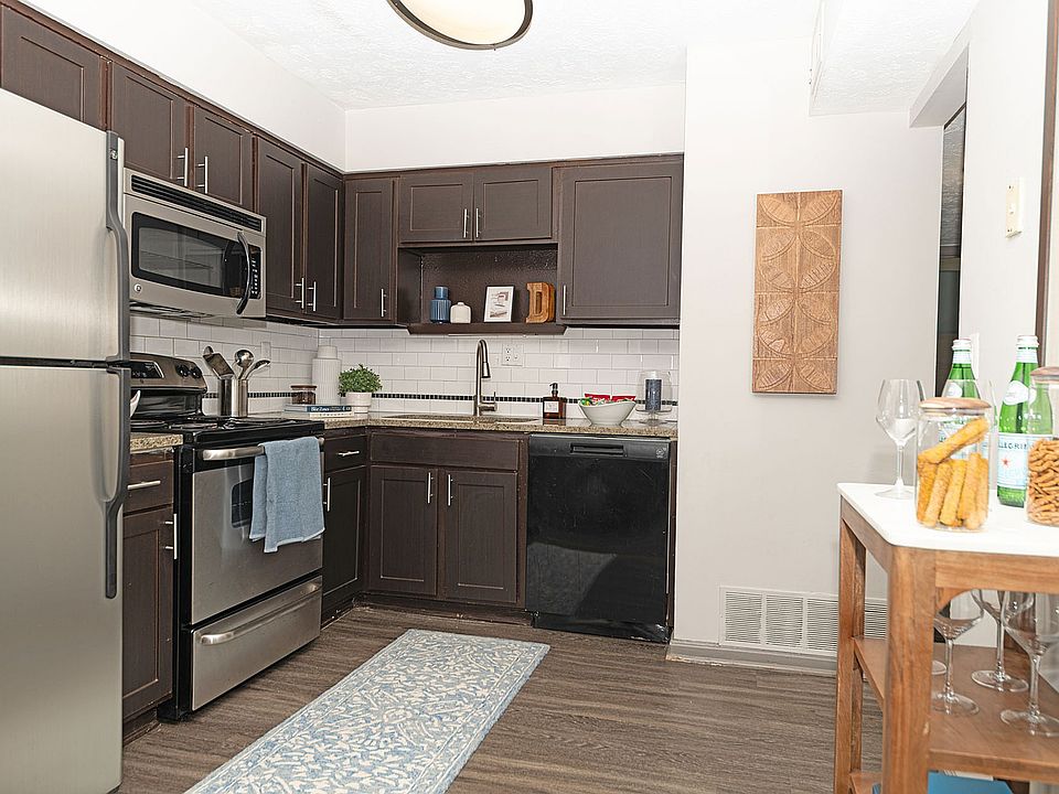 Kitchen with stainless appliance package & modern cabinetry