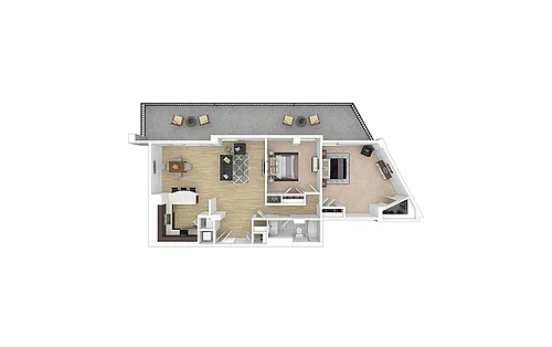 Floor plan B1 - Renovated