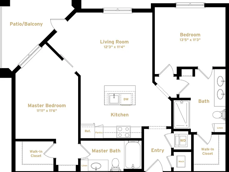 2B2 - Phase 2 Modern floor plan The Boulevard (SC)