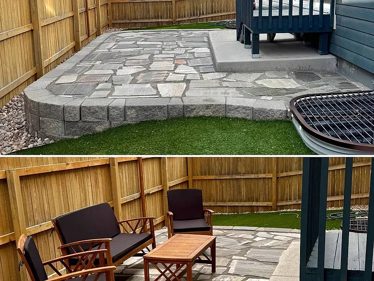 Side Yard with Patio Furniture