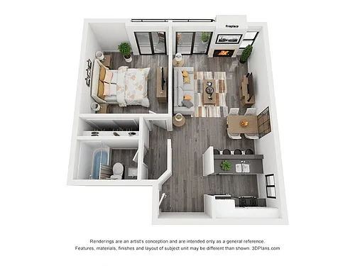 Floor plan 1X1