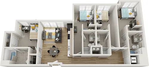 Floor plan 4BR/4BA - D5
