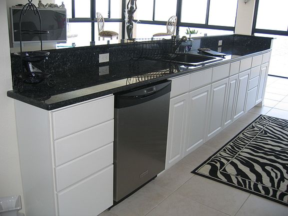 blue pearl granite counters & s/s