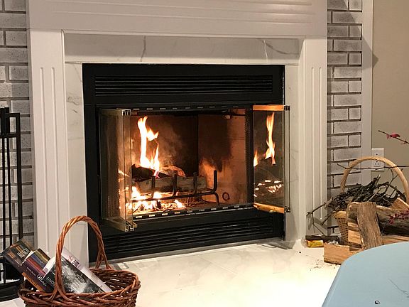 Fireplace where family/friends can gather together on a winter night