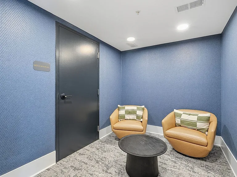 Enjoy the quiet in our podcast room