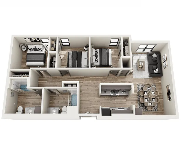 Floor plan Three Bedroom