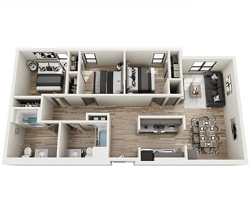 Floor plan Three Bedroom