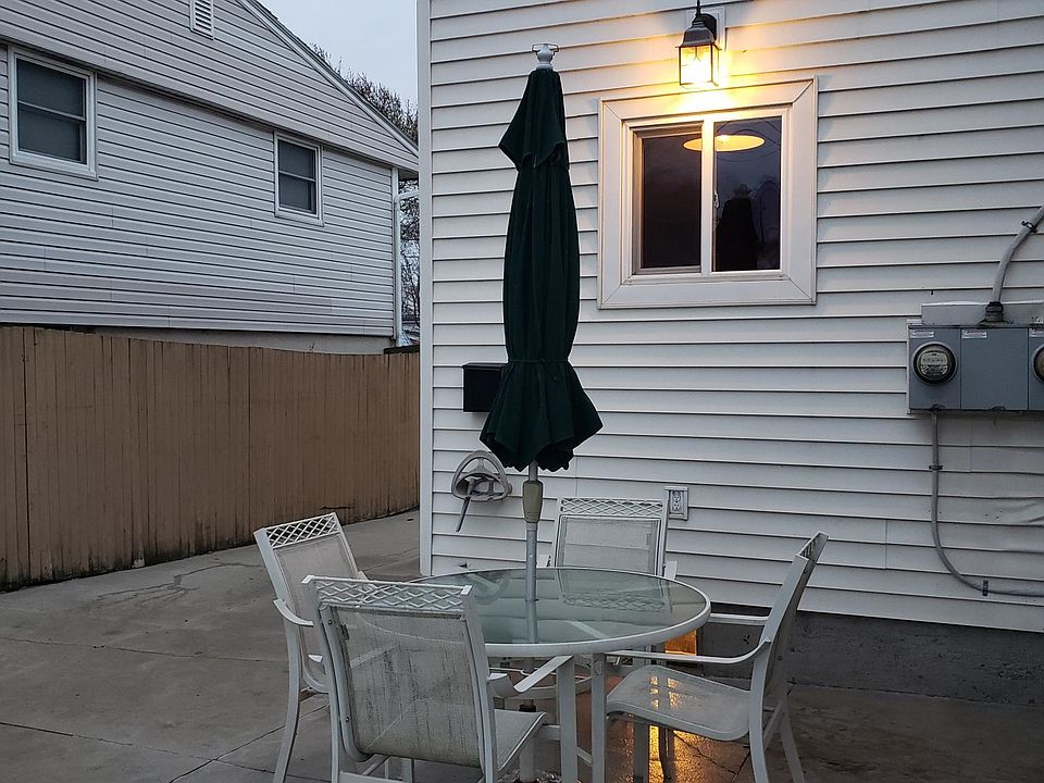 Outdoor table in back