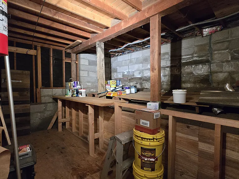 Basement workshop/storage area