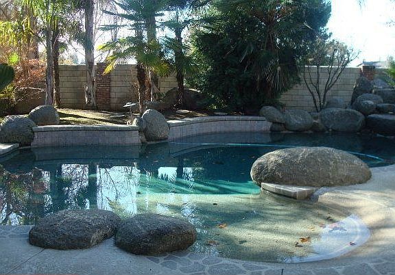 View of pool from beach front entrance