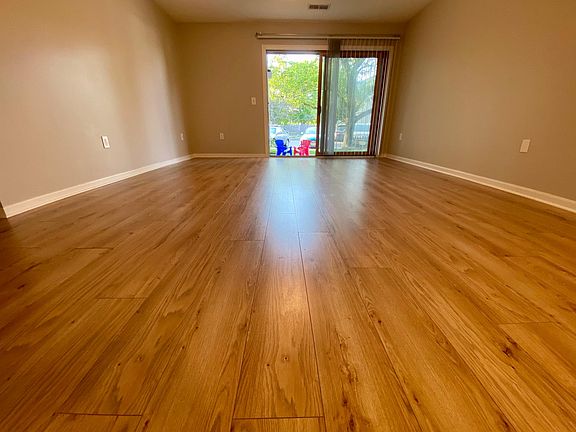 Laminate flooring and patio door to access patio