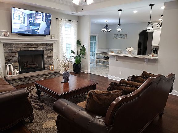 Great room, bamboo flooring