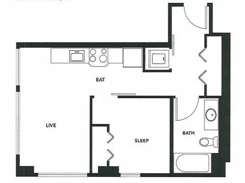 Floor plan 1x1 - A4 - Theo