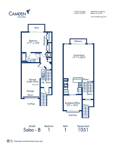 Floor plan Saba-B