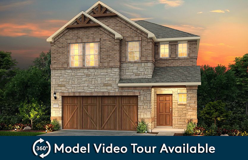 The Alexander, a two-story home with 2-car garage, shown with Home Exterior N