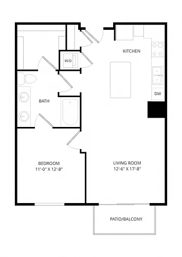 Floor plan B08 1X1