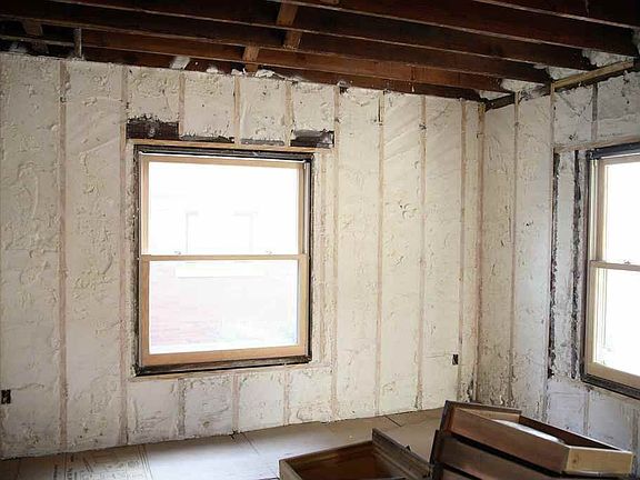 foam insulation, new windows