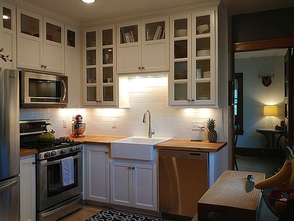 Renovated kitchen, stainless