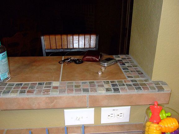 Tiled kitchen countertops