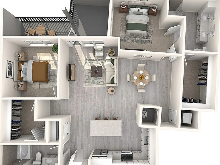 2 Bedroom, 2 Bath 2 Bedroom, 2 Bath