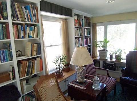 Built in bookcases in living room