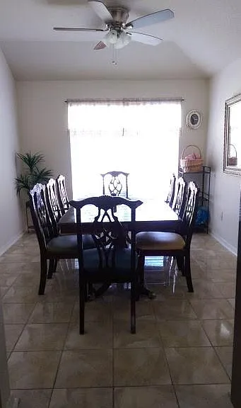 Furnished dining room