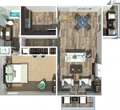 One Bedroom One Bath Garden 800 Sq Ft One Bedroom One Bath Garden 800 Sq Ft