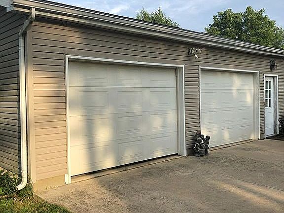 huge two garage door garage