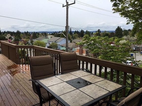 Expansive Outdoor Deck area With Puget Sound View of Vashon Island