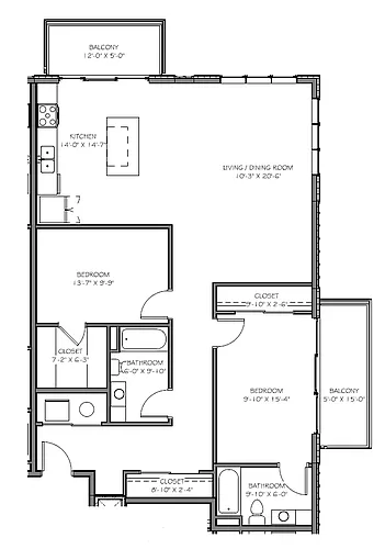 Floor plan 110 South Bridge Street - 3B