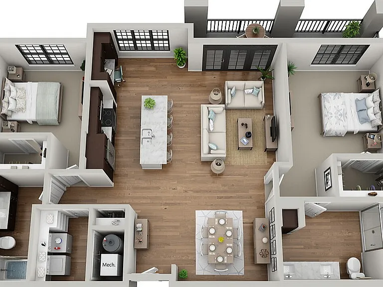 Floor Plan 2H | Arrabelle Apartments | Apartments in Cedarburg, WI Floor Plan 2H | Arrabelle Apartments | Apartments in Cedarburg, WI