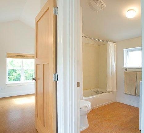 bedroom and bathroom