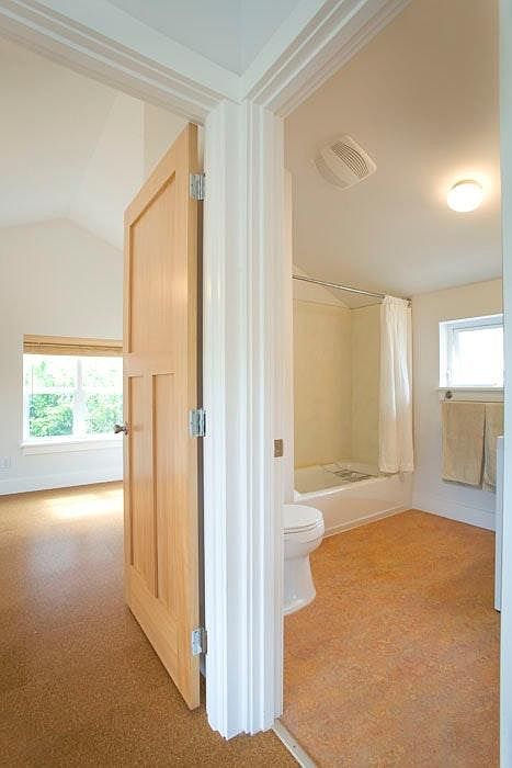 bedroom and bathroom