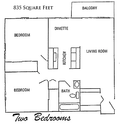 Floor plan 2 Bedroom
