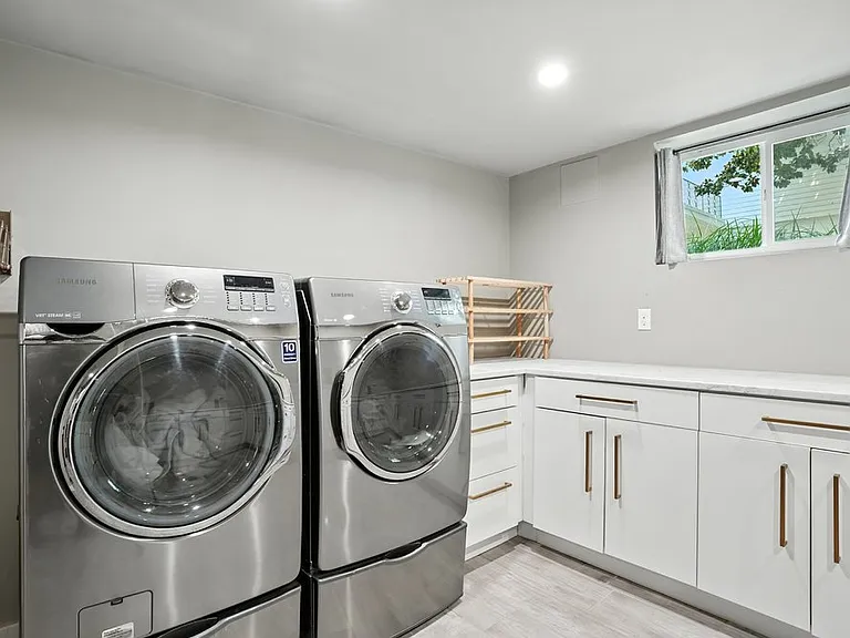 Roomy laundry area
