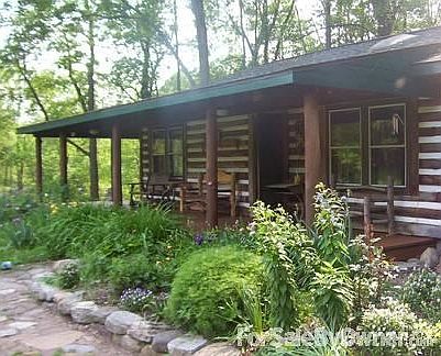 Front fieldstone walk and landscape beds