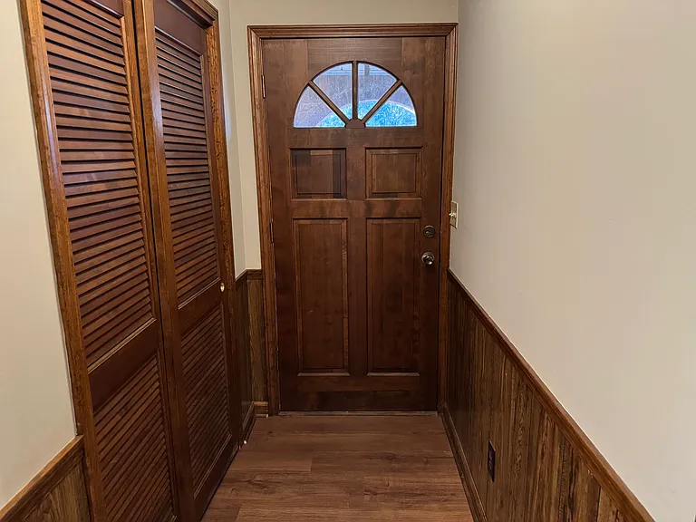 Foyer with large coat closet