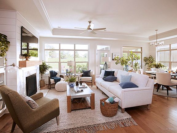 Torino ranch model showing an open floor plan of living and dining areas
