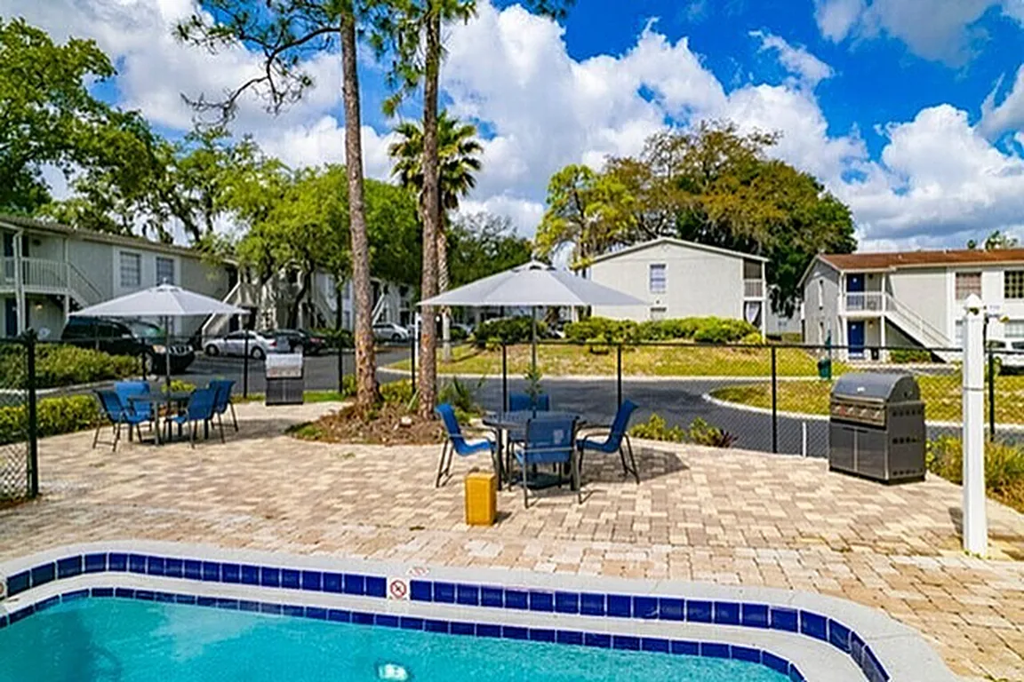 Pool Area with grill