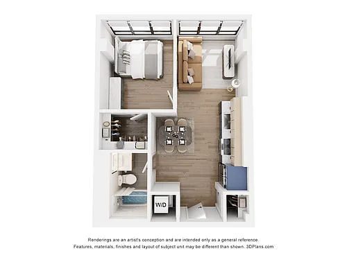 Floor plan F2 - 1 Bedroom