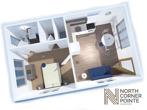 Floor plan 1 Bedroom