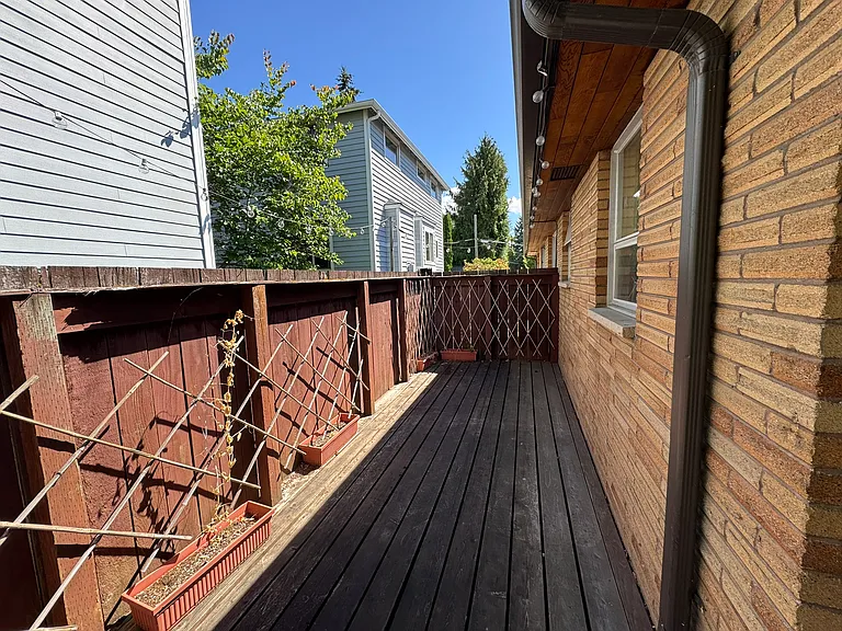 Private deck off of kitchen