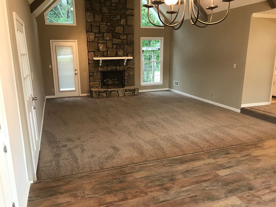 Den area with fireplace 