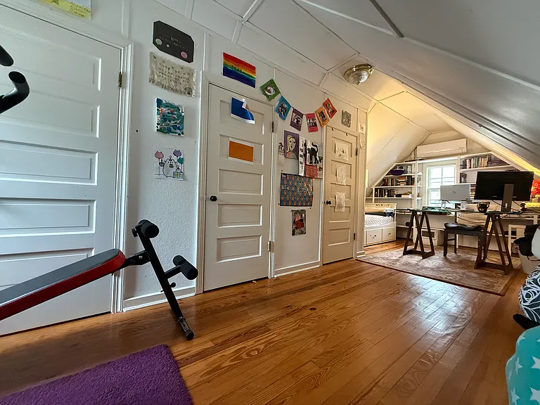 Bedroom 4-- bed, study desk, gym
