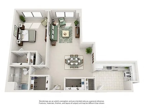 Floor plan 1 Bedroom, 1 Bath 871 SF 11