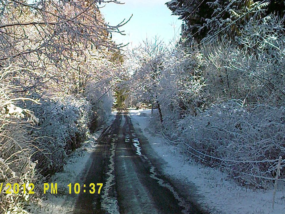 Lane in winter snow