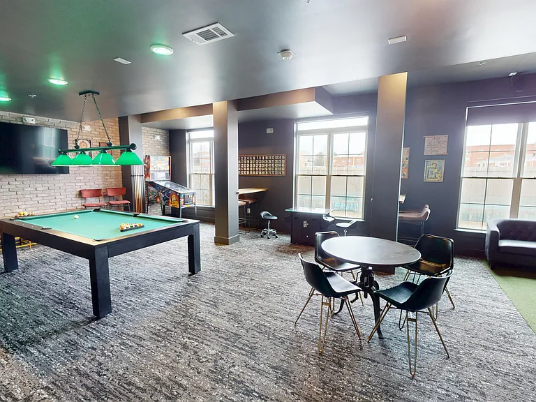 Experience ultimate leisure in this stylish entertainment lounge, perfect for gatherings.