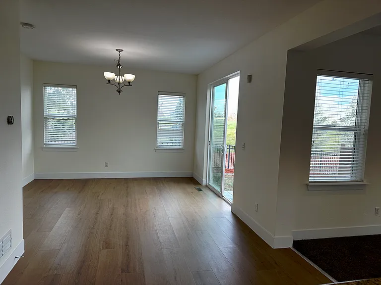 Dining area with new flooring