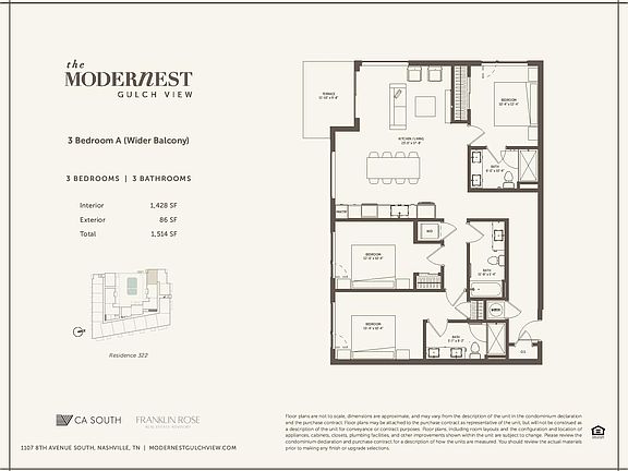 Modernest Gulch View 3 Bedroom A Wider Balcony